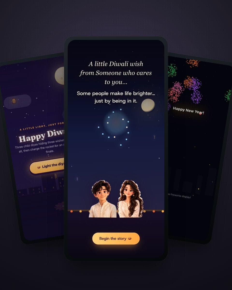 How to Make a Diwali Card Online with Name & Photo — Free (2026 Guide) — real MomentoCard cards