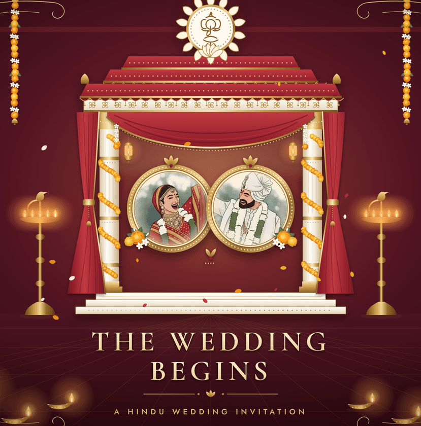 Hindu Wedding Invitation Story — The Wedding Begins